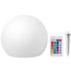 Boule flottante solaire en plastique blanc MultiBright SolarFloat Outside Living Industries - Ø 30 x H 28 cm