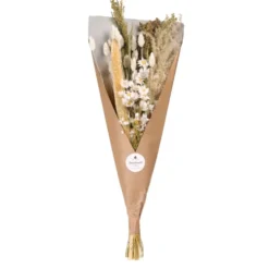 Bouquet de fleurs séchées mix blanc Field - 55 cm