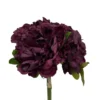 Bouquet de pivoine fuchsia en papier aspect fleur séchée Naturalys - 30 cm