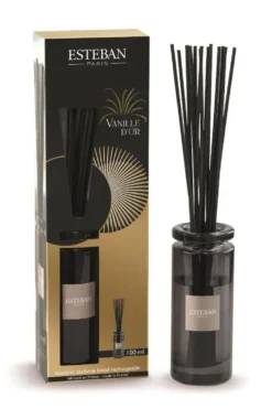 Bouquet parfumé initial et recharge Esteban collection Vanille d'or – 100 ml