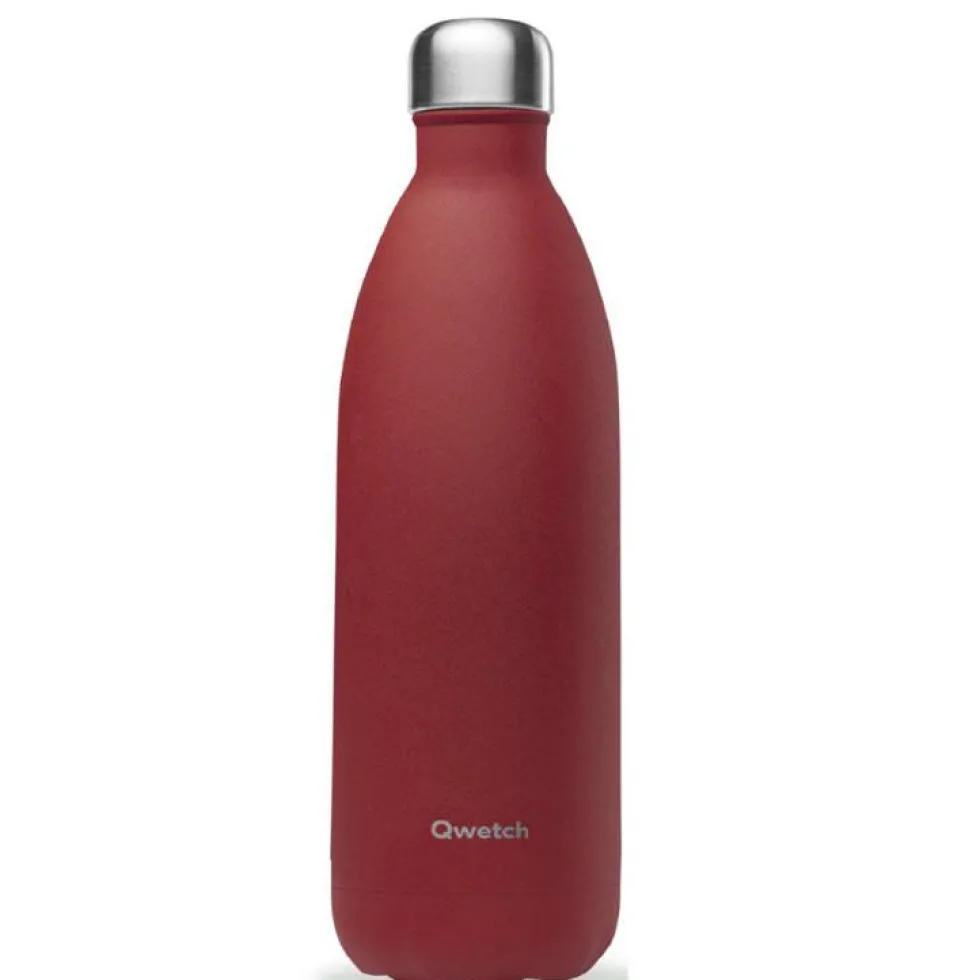 Bouteille Granite Rouge isotherme Qwetch - 1,5 L
