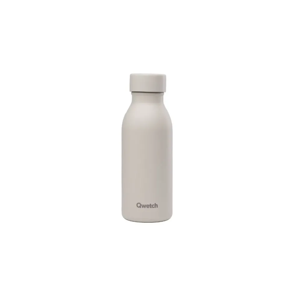 Bouteille isotherme en inox recyclé Qwetch Icon Matt sable Icon - 350 ml