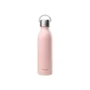 Bouteille isotherme en inox recyclé Qwetch Active Matt rose pastel - 600 ml