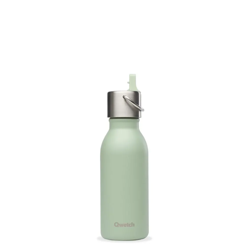 Bouteille isotherme Kids Matt en inox coloris vert Qwetch - 350 ml