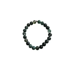 Bracelet agate mousse 4mm