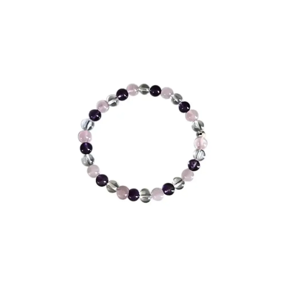 Bracelet améthyste cristal quartz rose 8mm