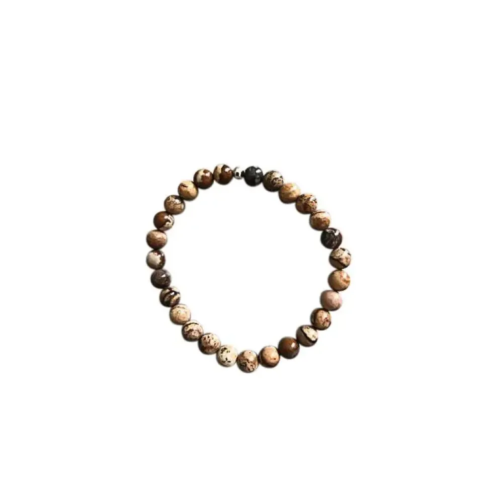 Bracelet jaspe paysage 6mm