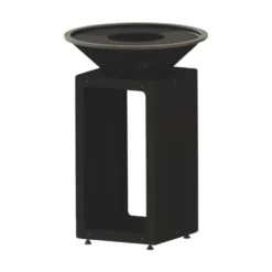Brasero B.B.O 58 pour 6 personnes coloris noir en acier brut Oyat - Ø 58 cm