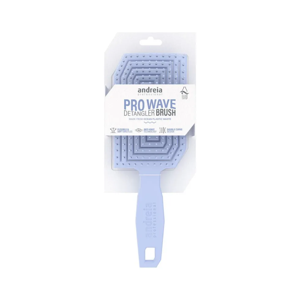 Brosse démêlante bleue pour les cheveux Pro wave Andreia