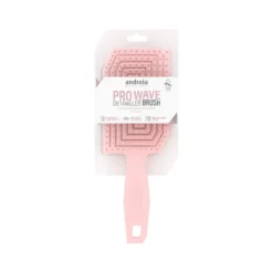 Brosse démêlante rose pour les cheveux Pro wave Andreia