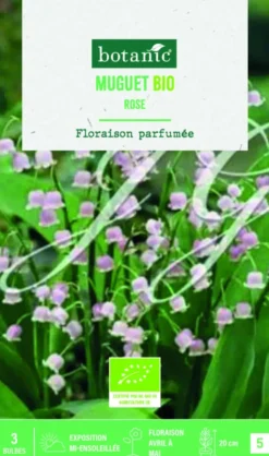 Bulbes de fleurs Muguet rose bio botanic® - 3 bulbes