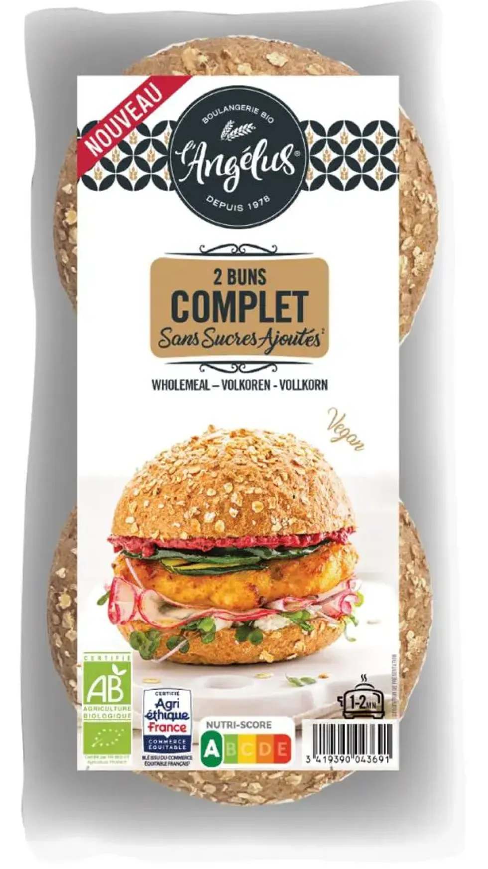 Buns complets L'Angélus - 2 x 75 g