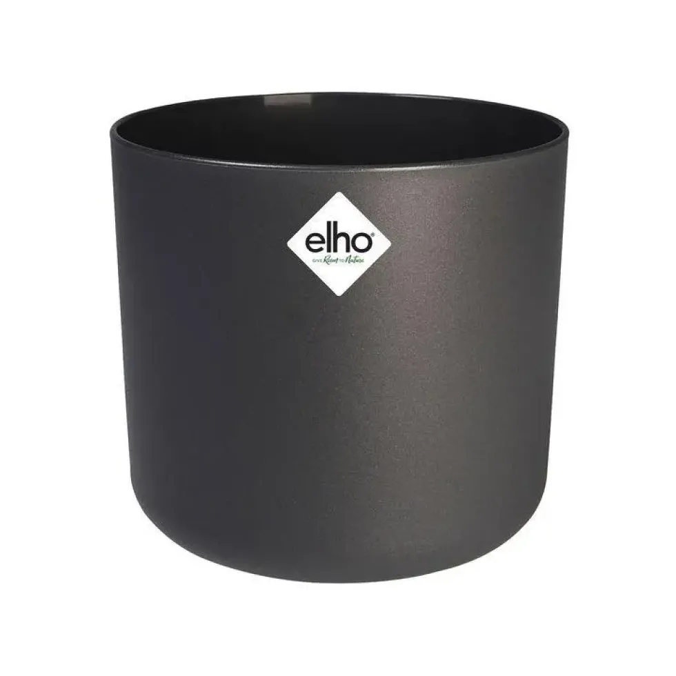 Cache-pot anthracite Elho B.for Soft - Ø 16 cm