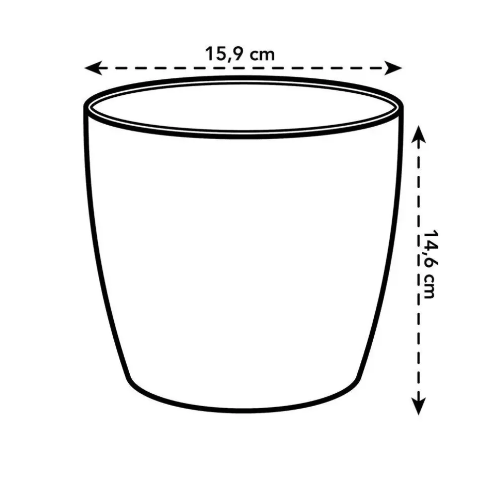 Cache-pot Brussels rond Ø 16 x 14,6 cm polypropylène injecté