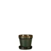 Cache-pot Clint coloris vert en céramique - 7,5 x Ø 7,5 cm