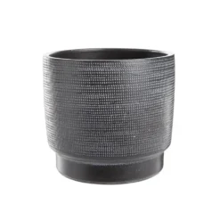 Cache-pot coloris noir Madeira - 14,5 x 13 cm