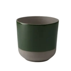 Cache-pot coloris vert en céramique Sandstone - Ø 25 x 23,8 cm