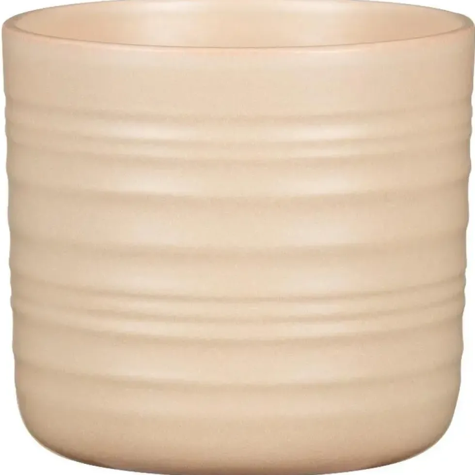 Cache-pot en céramique beige Scheurich 850 Dry reed - Ø 23 cm