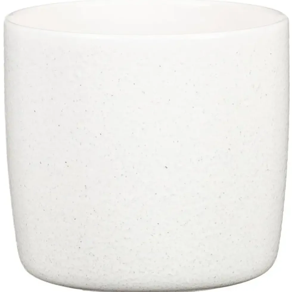 Cache-pot en céramique blanc Scheurich 900 Perla - Ø 21 cm
