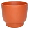 Cache-pot en céramique coloris cayenne mat Calm - Ø 15,2/14,2 x H 13,3 cm