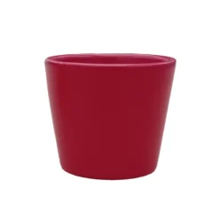 Cache-pot en céramique coloris rouge mat Fresh Baby R6 - Ø 7 x H 6 cm