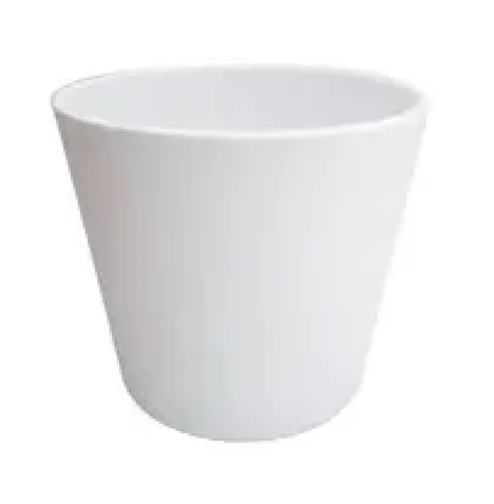 Cache-pot en céramique coloris blanc Fresh B12 - Ø 12 x H 9,5 cm