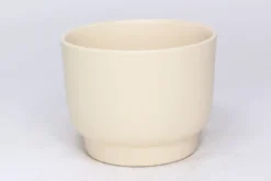 Cache-pot en céramique coloris crème mat Calm - Ø 12,3/11,5 x H 9,5 cm