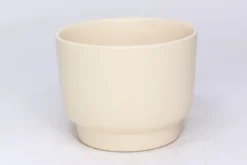 Cache-pot en céramique coloris crème mat Calm - Ø 17,5/16,5 x H 15 cm