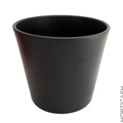 Cache-pot en céramique Fresh coloris anthracite - Ø 16 x H 15 cm