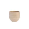 Cache-pot en céramique marron Sulco – 16 x 14 cm
