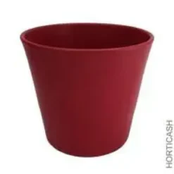 Cache-pot en céramique rouge mat Fresh - Ø 14,5 x H 12 cm