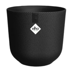 Cache-pot en plastique living noir Elho Jazz - Ø 14 cm
