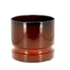 Cache-pot en zinc coloris bronze Woodlog petit modèle - Ø 21 x H 18 cm