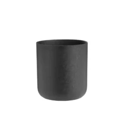 Cache-pot Jasta en zinc coloris noir - 22 x 22 x 21,5 cm