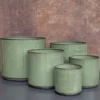 Cache-pot Looma coloris vert en zinc taille XL - Ø 36 x 32 cm