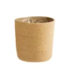 Cache-pot vannerie naturelle coloris beige en jute - 27 x 25,5 x 21 cm