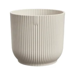 Cache-pot vibes fold coloris blanc en plastique recyclé Elho - Ø 25 cm