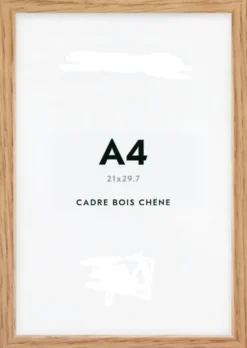 Cadre en bois de chêne - 30 x 40 cm