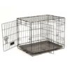 Cage d'éducation noire pour chien et chiot avec 2 portes - 61 x 45 x 48 cm