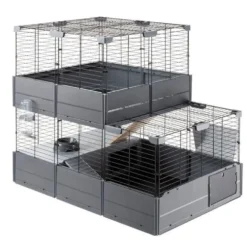 Cage habitat modulable Multipla double Ferplast - 107,5 x 72 x 96,5 cm