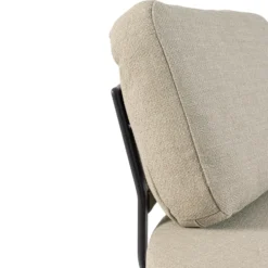 Canapé d’angle beige en aluminium anthracite Bizzotto Helios - 151 x 103 x 82 cm