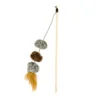 Canne à pêche pour chat coloris multicolore pompon Duvoplus - 20 x 5 cm