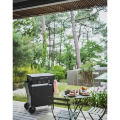 Capot pour barbecue Origin 60 coloris noir en acier Forge Adour Origin - 63,2 x 48,5 x 11,9 cm