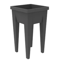 Carré haut VEG&TABLE aromatique « recyclé citoyen Botanic » coloris gris en plastique EDA - 23 L