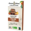 18 carrés fourrés praliné enrobés de chocolat noir bio Saveurs et Nature - 80 g
