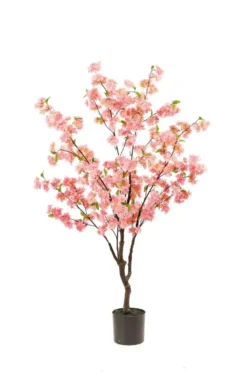 Cerisier artificiel rose en pot - Ø 75 x H 135 cm