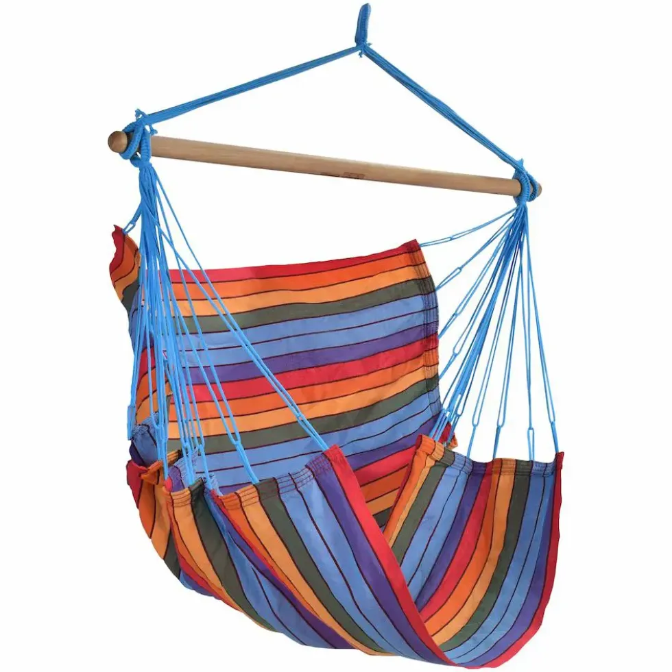 Chaise hamac coloris multicolore certifié FSC® Jobek Hamac TranKil - 140 x 110 cm