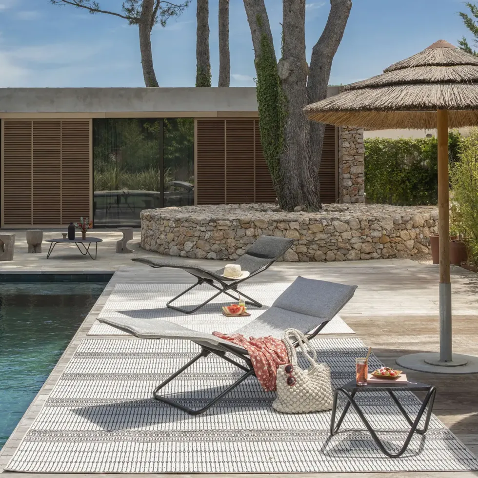 Chaise longue Bayanne Sunbrella Lafuma - 63 x 164 x 68 cm