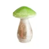 Champignon décoratif à poser en verre vert - 17 x 11 cm