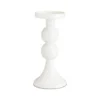 Chandelier à 2 ronds en métal blanc - Ø 8 x H 19 cm